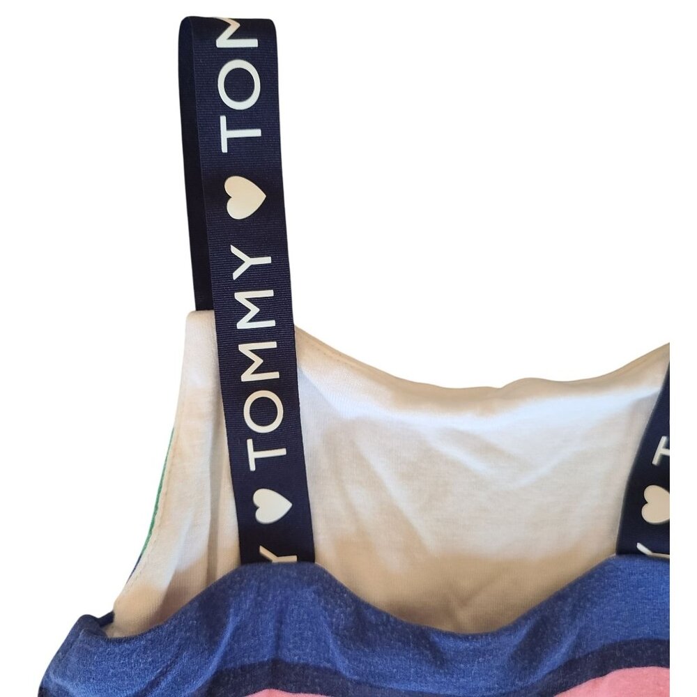 Tommy Hilfiger Girls Multicolor Striped Sleeveless Dress With Logo Straps Size 3 - Picture 5 of 7